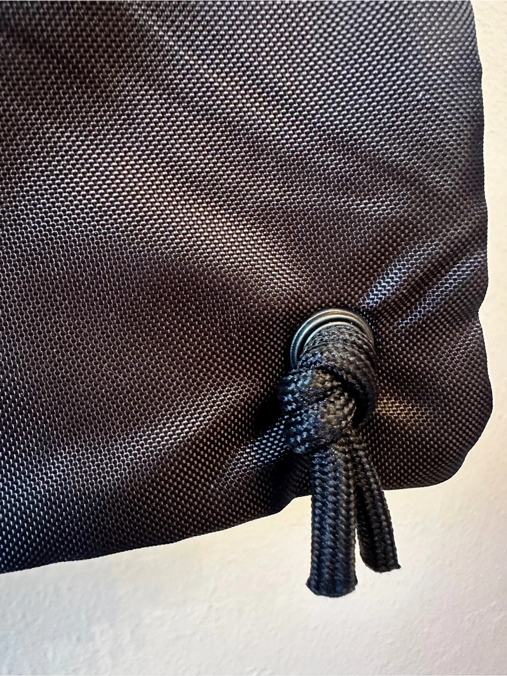 BALENCIAGA Black Drawstring Nylon Backpack Sack